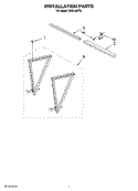 INSTALLATION PARTS Diagram and Parts List for ACQ189PT0  Whirlpool Air Conditioner