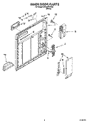 INNER DOOR PARTS Diagram and Parts List for DP940PWSQ0  Whirlpool Dishwasher