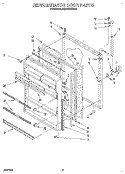 REFRIGERATOR DOOR, LIT/OPTIONAL Diagram and Parts List for RT20CKXXW01  Roper Refrigerator