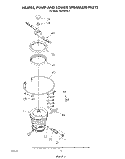 HEATER, PUMP AND LOWER SPRAY ARM Diagram and Parts List for DU9500XS3  Whirlpool Dishwasher