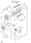 ICE MAKER, OPTIONAL Diagram and Parts List for KSFS20QEWH2  KitchenAid Refrigerator