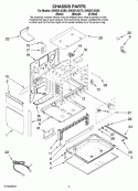 CHASSIS PARTS Diagram and Parts List for GW397LXUT5  Whirlpool Range