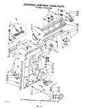 CONTROLS AND REAR PANEL Diagram and Parts List for LA6300XPW0  Whirlpool Washer