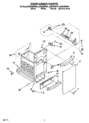CONTAINER PARTS Diagram and Parts List for GX900QPPS1  Whirlpool Trash Compactor