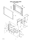 DOOR AND LATCH Diagram and Parts List for KEES705SAB1  KitchenAid Microwave Oven Combo