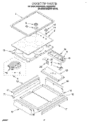 COOKTOP Diagram and Parts List for RS696PXBB1  Whirlpool Range