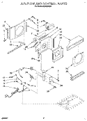 AIR FLOW AND CONTROL Diagram and Parts List for ACM052XZ0  Whirlpool Air Conditioner