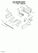 TOP VENTING PARTS Diagram and Parts List for RS696PXGQ16  Whirlpool Range