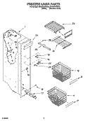 FREEZER LINER PARTS Diagram and Parts List for ID5GFGXRQ00  Whirlpool Refrigerator