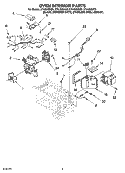 OVEN INTERIOR PARTS Diagram and Parts List for GT4185SKS0  Whirlpool Microwave