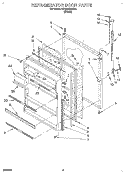 REFRIGERATOR DOOR, LIT/OPTIONAL Diagram and Parts List for ET18NKXAG01  Whirlpool Refrigerator