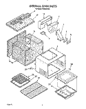 INTERNAL OVEN Diagram and Parts List for FGS385VL0  Whirlpool Range