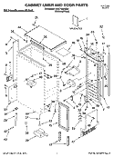 CABINET LINER AND DOOR PARTS Diagram and Parts List for KUIC15NRSS0  KitchenAid Ice Maker