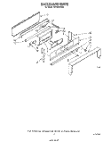 BACKGUARD Diagram and Parts List for SF336PERW0  Whirlpool Range