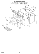CABINET Diagram and Parts List for GH7155XKB0  Whirlpool Microwave