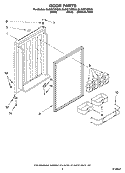 DOOR PARTS Diagram and Parts List for EL05CCXRB00  Whirlpool Refrigerator