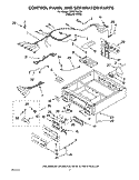 CONTROL PANEL/SEPARATOR PARTS Diagram and Parts List for CSP2770KQ0  Whirlpool Dryer