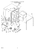 TUB ASSEMBLY Diagram and Parts List for DP920PFGY1  Whirlpool Dishwasher