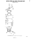 HEATER, PUMP AND LOWER SPRAY ARM Diagram and Parts List for DU5500XL0  Whirlpool Dishwasher