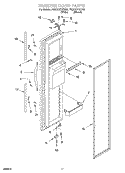 FREEZER DOOR Diagram and Parts List for 7GD27DFXFT00  Whirlpool Refrigerator