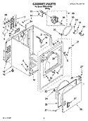 CABINET PARTS Diagram and Parts List for EED4400VQ0  Estate Dryer