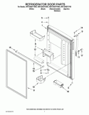 REFRIGERATOR DOOR PARTS Diagram and Parts List for WRT359SFYB00  Whirlpool Refrigerator