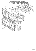 CONTROL PANEL PARTS Diagram and Parts List for GR478LXPT0  Whirlpool Range