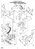 CABINET Diagram and Parts List for RGL4632BL0  Roper Dryer