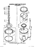 AGITATOR, BASKET AND TUB Diagram and Parts List for LA5700XTN1  Whirlpool Washer