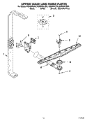 UPPER WASH AND RINSE PARTS Diagram and Parts List for KUDI01DLBS6  KitchenAid Dishwasher
