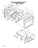 DOOR AND DRAWER Diagram and Parts List for SM980PEYN2  Whirlpool Microwave Oven Combo
