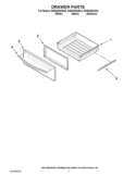DRAWER PARTS Diagram and Parts List for KERS206XSS2  KitchenAid Range