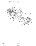 OVEN DOOR Diagram and Parts List for F8958W0  Roper Range