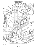 CABINET Diagram and Parts List for LG7681XSW1  Whirlpool Dryer