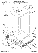 CABINET PARTS Diagram and Parts List for ES2FHAXSQ00  Whirlpool Refrigerator