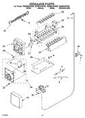 ICEMAKER PARTS, PARTS NOT ILLUSTRATED Diagram and Parts List for 7GS6SHAXKT02  Whirlpool Refrigerator