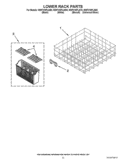 LOWER RACK PARTS Diagram and Parts List for WDF310PLAD0  Whirlpool Dishwasher