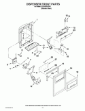 DISPENSER FRONT PARTS Diagram and Parts List for ID3CHEXWS01  Whirlpool Refrigerator