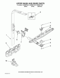 UPPER WASH AND RINSE PARTS Diagram and Parts List for KUDS35FXSS0  KitchenAid Dishwasher