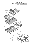 SHELF Diagram and Parts List for RT18DKYXW00  Roper Refrigerator
