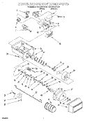 MOTOR AND ICE CONTAINER Diagram and Parts List for KSCS22QFAL01  KitchenAid Refrigerator