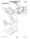 TOP AND CABINET, LIT/OPTIONAL Diagram and Parts List for KAWE768BWH0  KitchenAid Washer