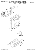 DOOR AND PANEL PARTS Diagram and Parts List for KUDU03FTWH1  KitchenAid Dishwasher