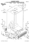 CABINET PARTS Diagram and Parts List for ED5NHAXNB01  Whirlpool Refrigerator