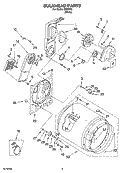 BULKHEAD PARTS Diagram and Parts List for 8530040  Whirlpool Dryer