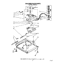 MACHINE BASE Diagram and Parts List for LA5558XTF1  Whirlpool Washer