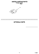 MISCELLANEOUS  PARTS, OPTIONAL PARTS Diagram and Parts List for IMU38760  Inglis Dishwasher