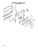 CONTROL PANEL, LIT/OPTIONAL Diagram and Parts List for FGP357YW0  Roper Range