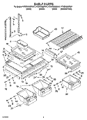 SHELF PARTS Diagram and Parts List for KTRC22MMSS01  KitchenAid Refrigerator