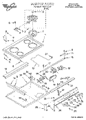 SECTION Diagram and Parts List for RS310PXEB0  Whirlpool Range